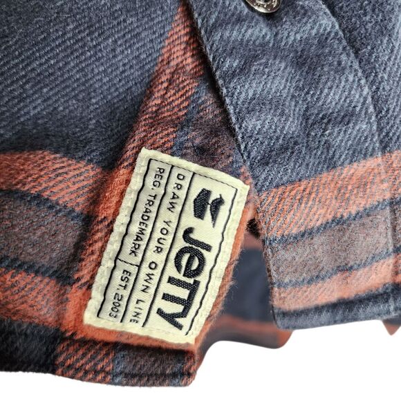 Jetty Arbor Long sleeve Flannel In The Color Tidal - Picture 5 of 9